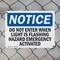 Signmission Do Not Enter When Light Is Flashing Hazmat OSHA Notice Sign, Plastic, 14in W x 10in L, 2PK OS-2PACK-NS-P-1014-L-11248 - alternate 8